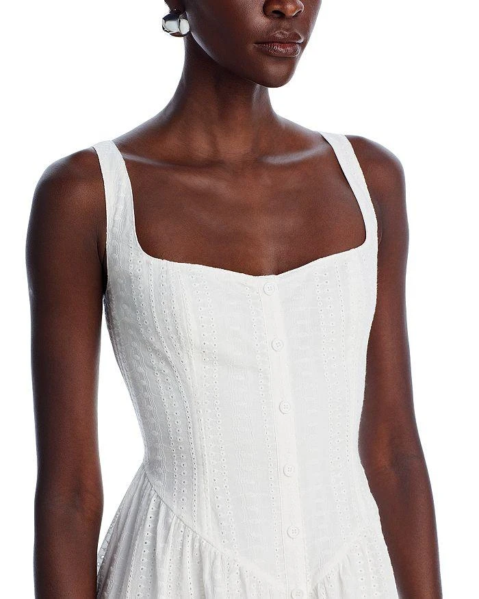 AQUA Eyelet Princess Midi Dress - Exclusive 2
