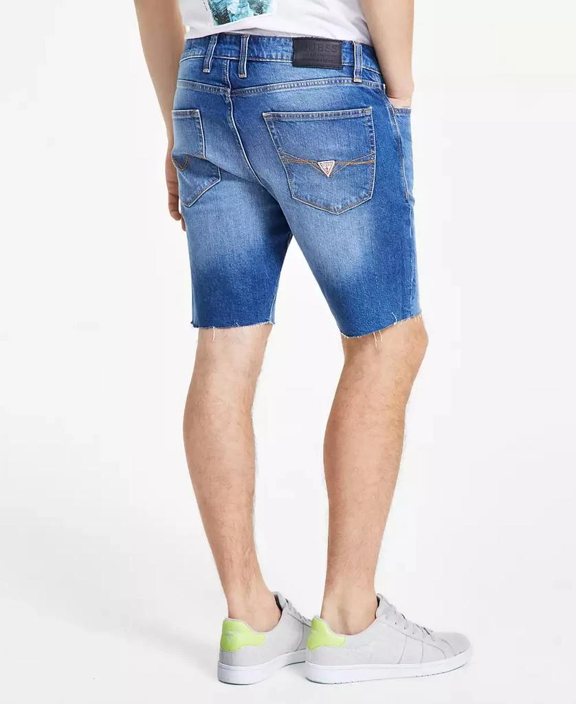 GUESS Men's Logan Slim-Fit Faded Denim Shorts 4