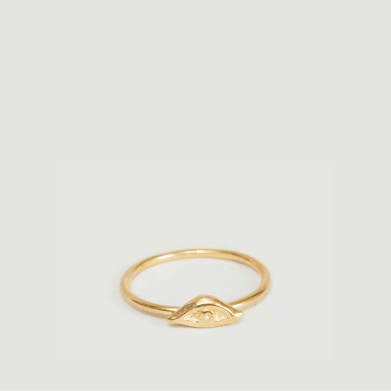 MONSIEUR Izza Small eye pattern yellow vermeil ring Vermeil jaune MONSIEUR