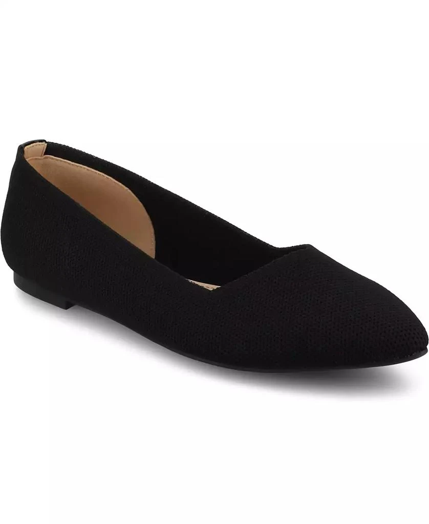 Journee Collection Women's Minnah Knit Pointed Toe Dress Flats 1