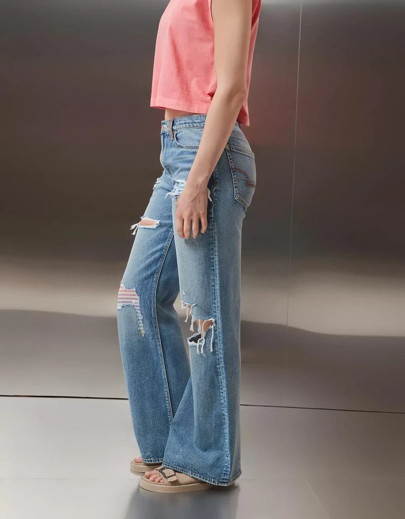 AE AE Pride Strigid Ripped Low-Rise Baggy Flare Jean 5