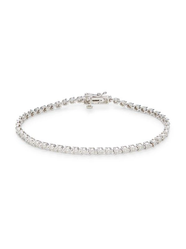 Saks Fifth Avenue 14K White Gold & Diamond Tennis Bracelet 1