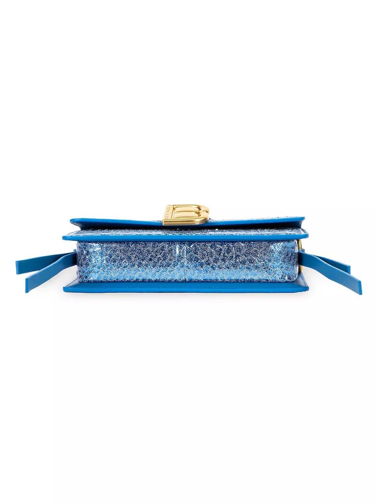 Brandon Blackwood Medium Nia Metallic Python Shoulder Bag 5