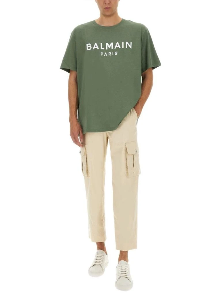 Balmain Tailored Straight Leg Cotton Cargo Pants 2