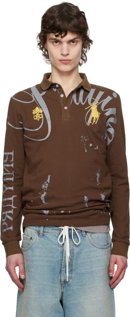 Praying Brown 'Praying' Polo - Polo Shirts - BeyondStyle