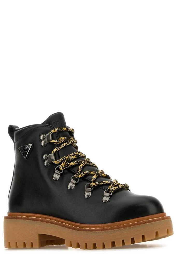 Prada Prada Triangle-Logo Lace-Up Ankle Boots 2
