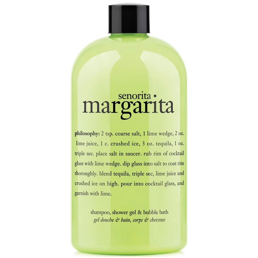 philosophy senorita margarita ultra rich 3-in-1 shampoo, shower gel and bubble bath, 16 oz 1