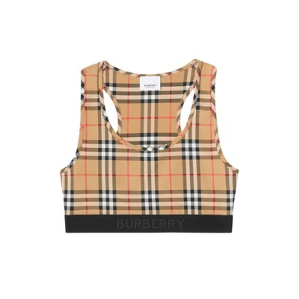 Burberry Logo detail vintage check bra top 1