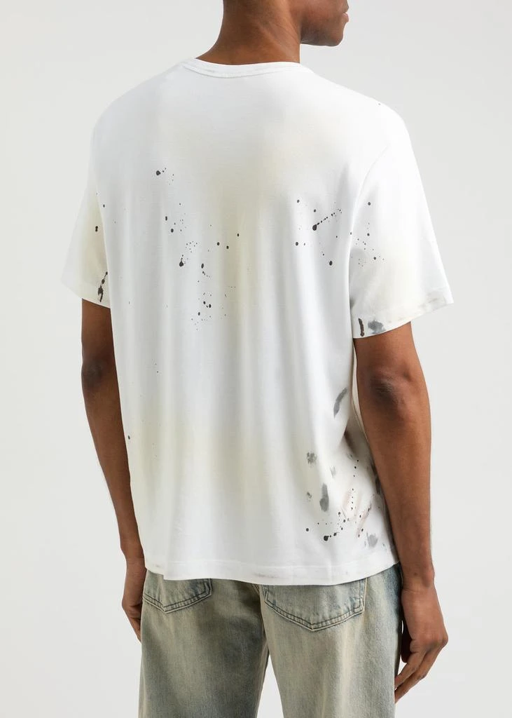 Helmut Lang Distressed printed cotton T-shirt  3