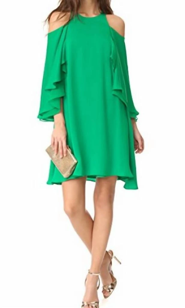 Halston Heritage Halston Heritage - Cold Shoulder Ruffle Dress 3