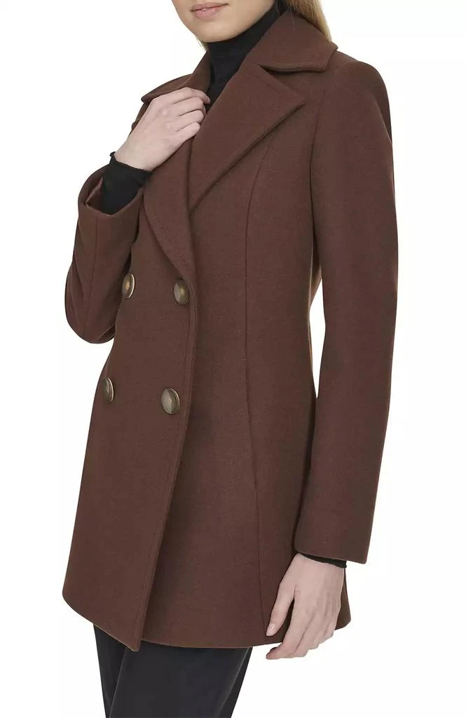 Cole Haan Women's Fine Wool Twill Double Breasted Peacoat 3