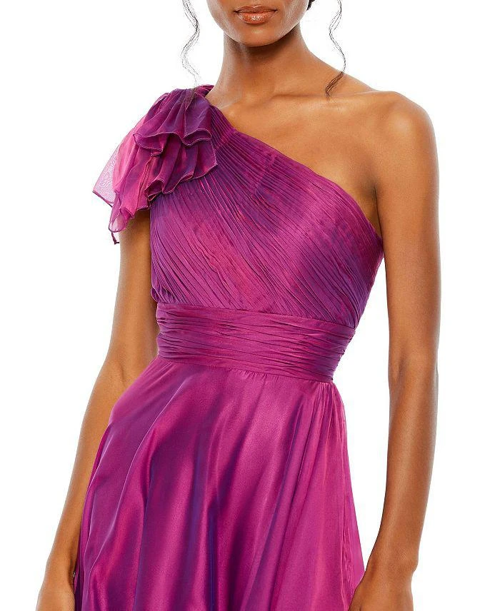 open lace back dress Mac Duggal 49532 Chiffon Evening Gown with Slit – Mydressline main image 1