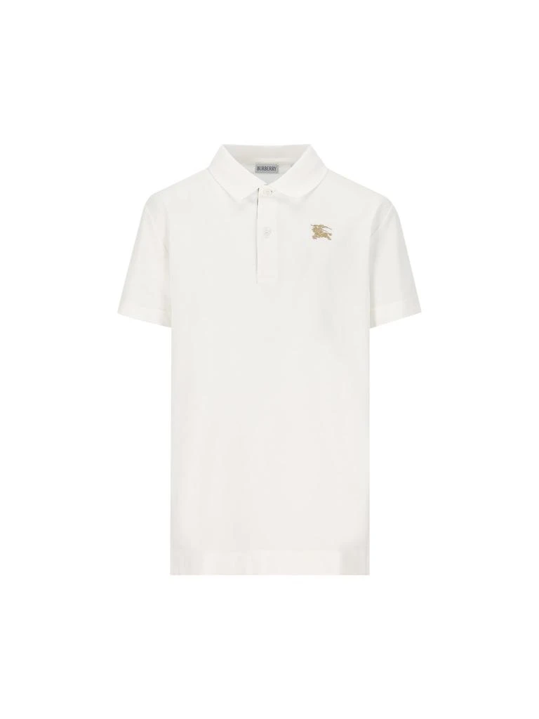 Burberry Burberry Kids Logo Embroidered Short Sleeved Polo Shirt 1