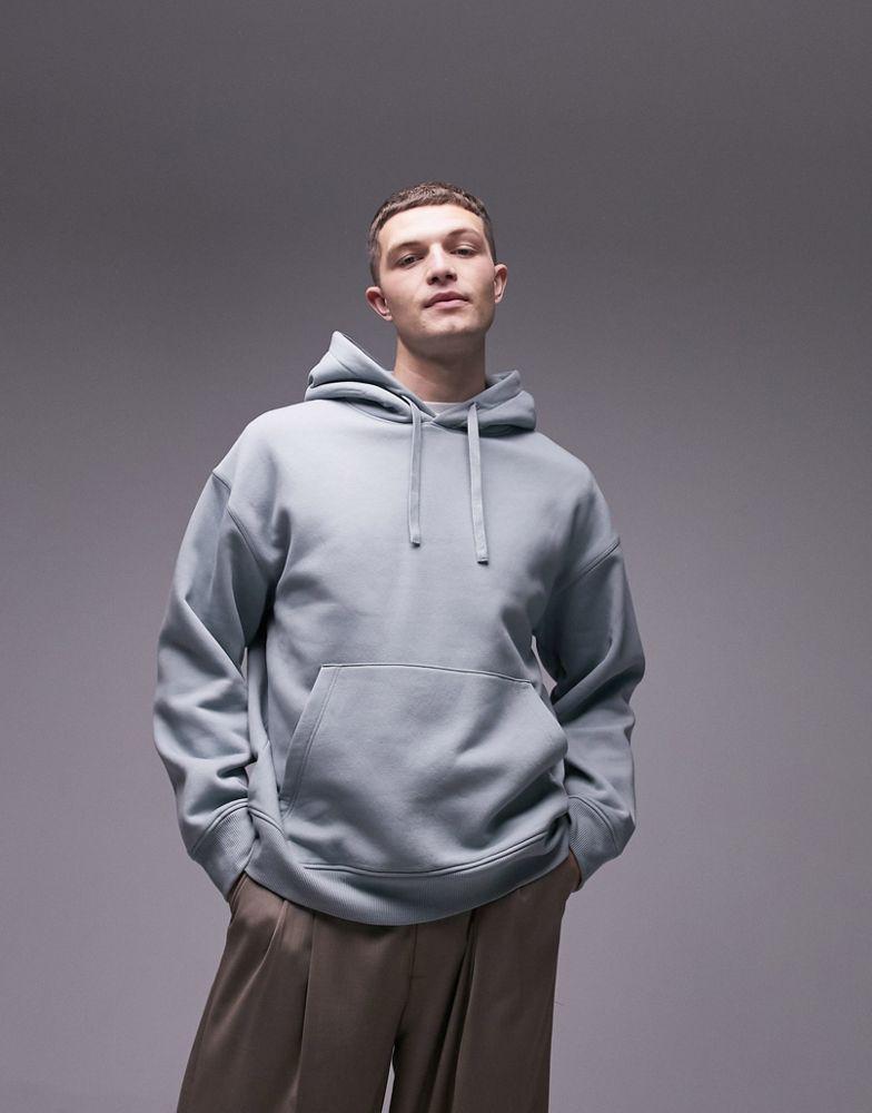 Topman Topman oversized hoodie in sage