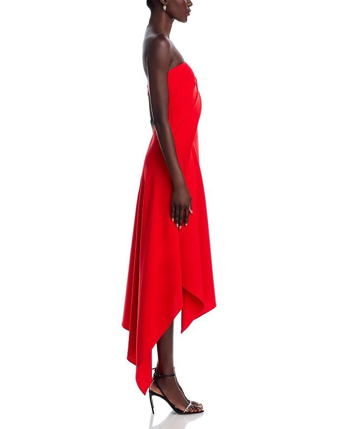 Amsale Strapless Midi Dress 5