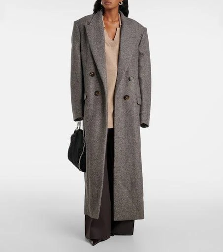 Stella McCartney Double-breasted wool and silk-blend coat 2