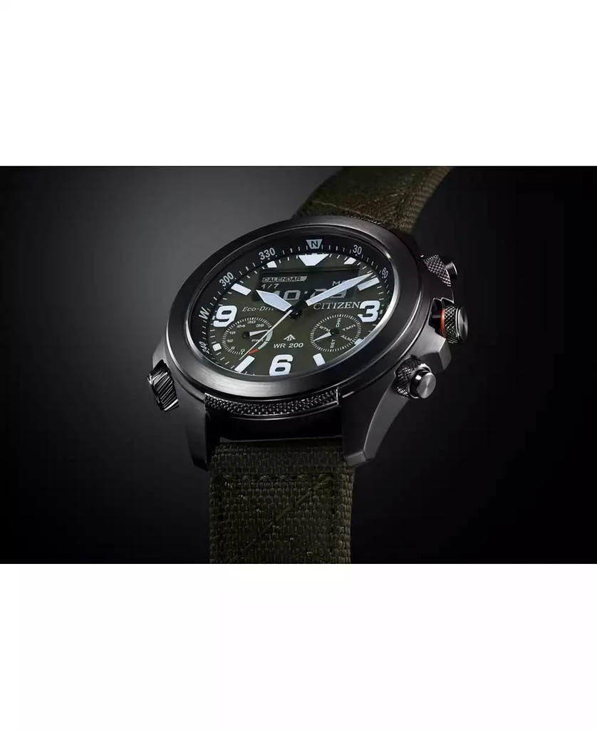 Citizen Eco-Drive Men's Chronograph Promaster Green CORDURA® Strap Watch 44mm 4