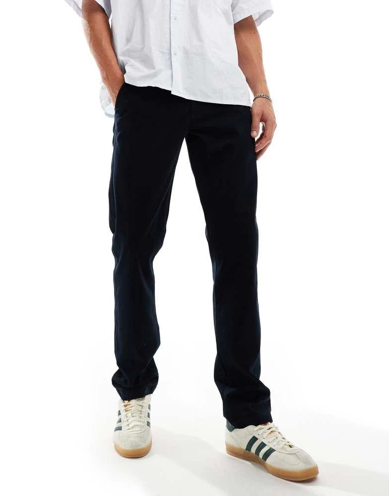French Connection Mens French Connection smart chino trousers in navy 1