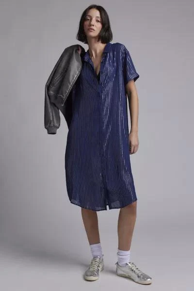 WILDFANG WILDFANG Empower Pinstripe Shirt Dress 1