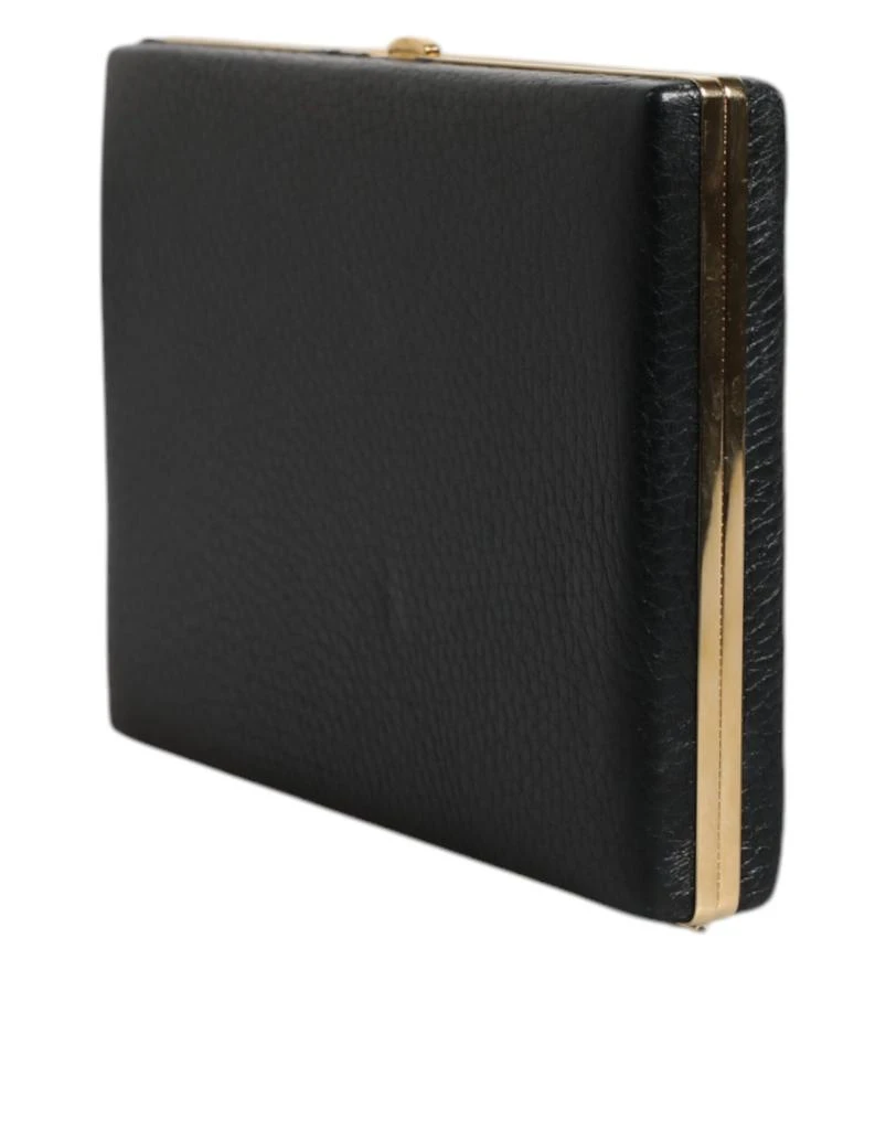 Dolce 
Gabbana Leather gold Frame Clutch Evening Party Purse Women
s Bag 2