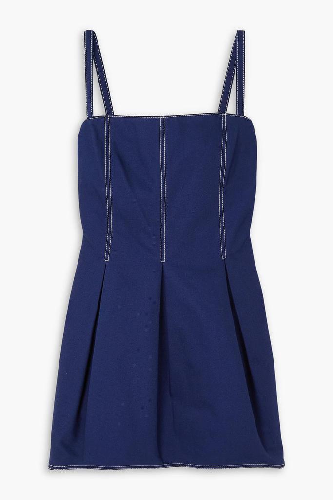 Emilia Wickstead Eris pleated denim mini dress