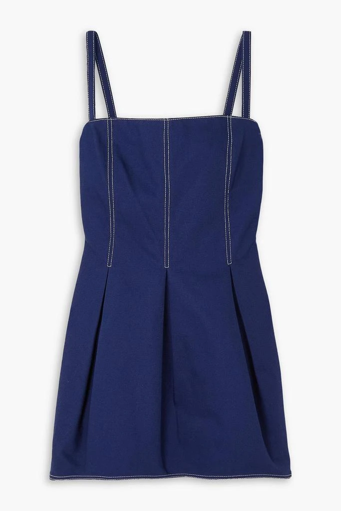 Emilia Wickstead Eris pleated denim mini dress 1