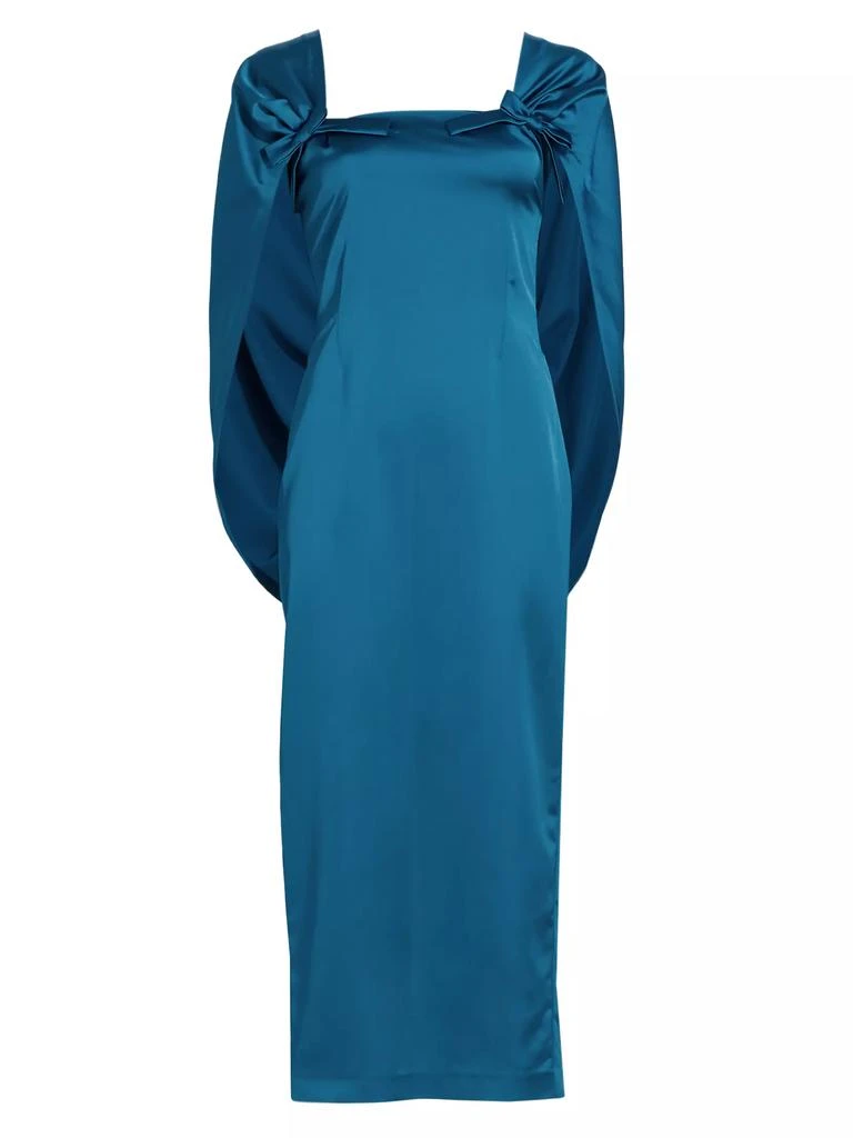 Bernadette August Satin Cape Midi-Dress 1