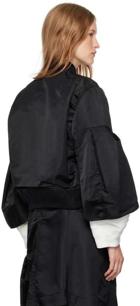 Sacai Black Puff Sleeve Bomber Jacket 3