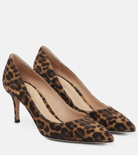 Gianvito Rossi Gianvito 70 leopard-print suede pumps 1