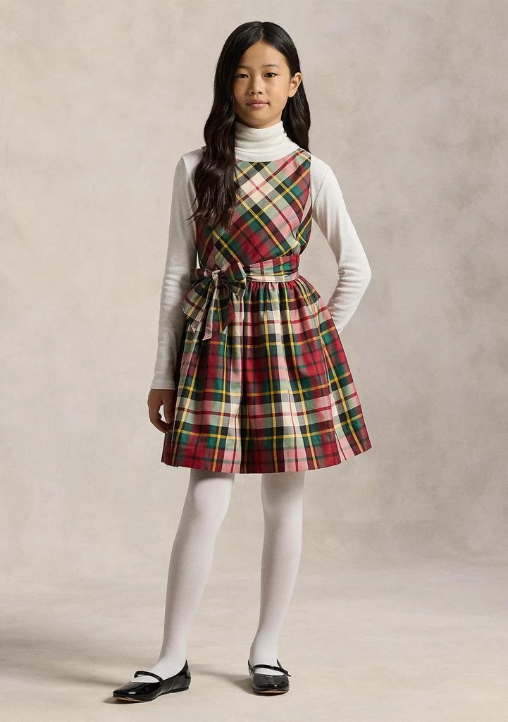 Ralph Lauren Girls 7-16 Plaid Taffeta Dress 3