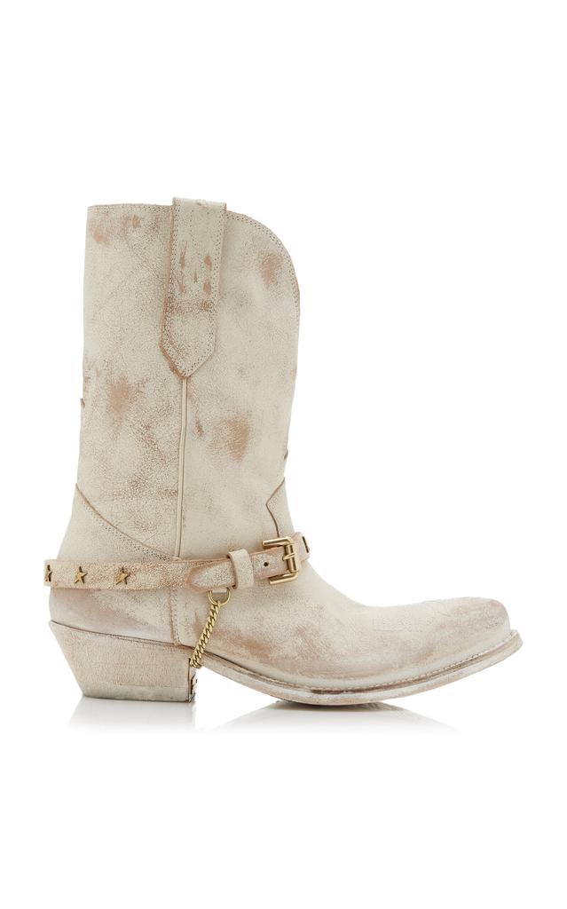 Golden Goose Golden Goose - Wish Star Leather Western Boots - White - IT 37 - Moda Operandi