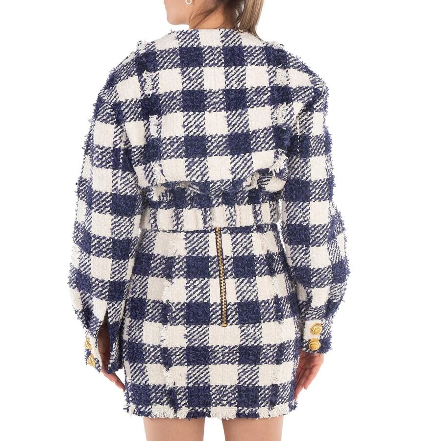 Balmain Tweed Crop Bomber Jacket 3