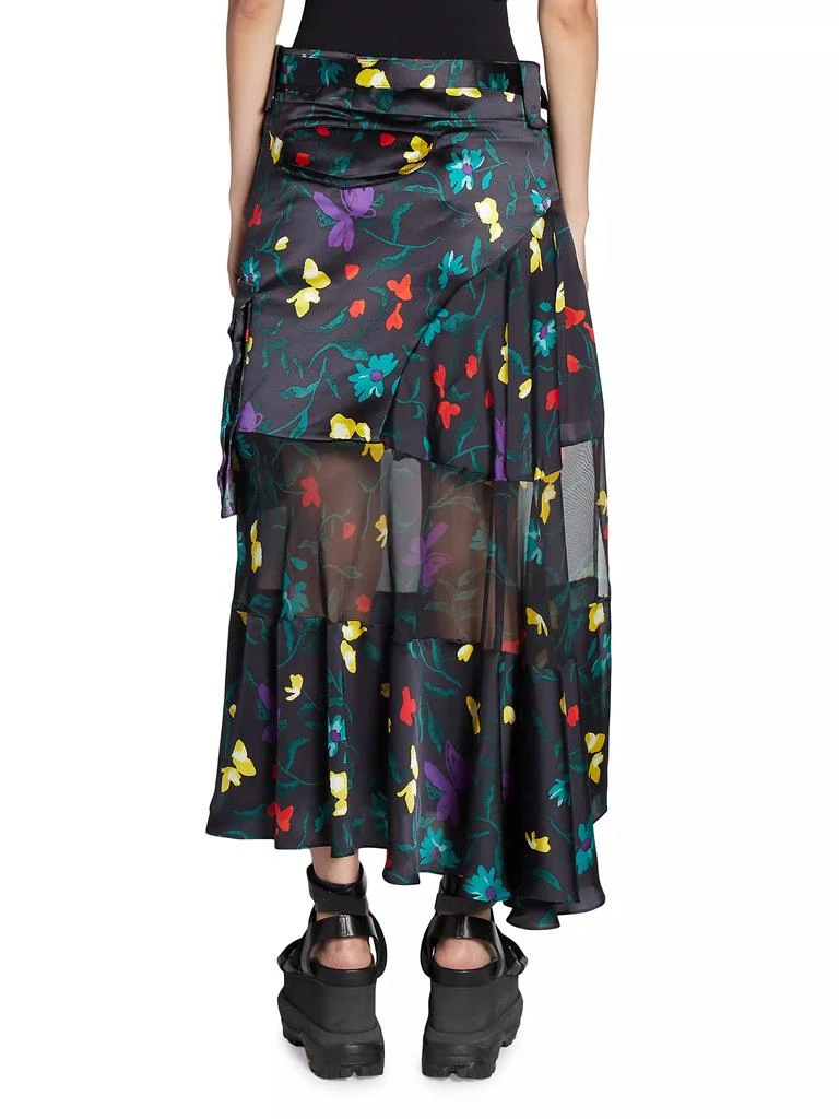 Sacai Belted Floral Maxi Skirt 4