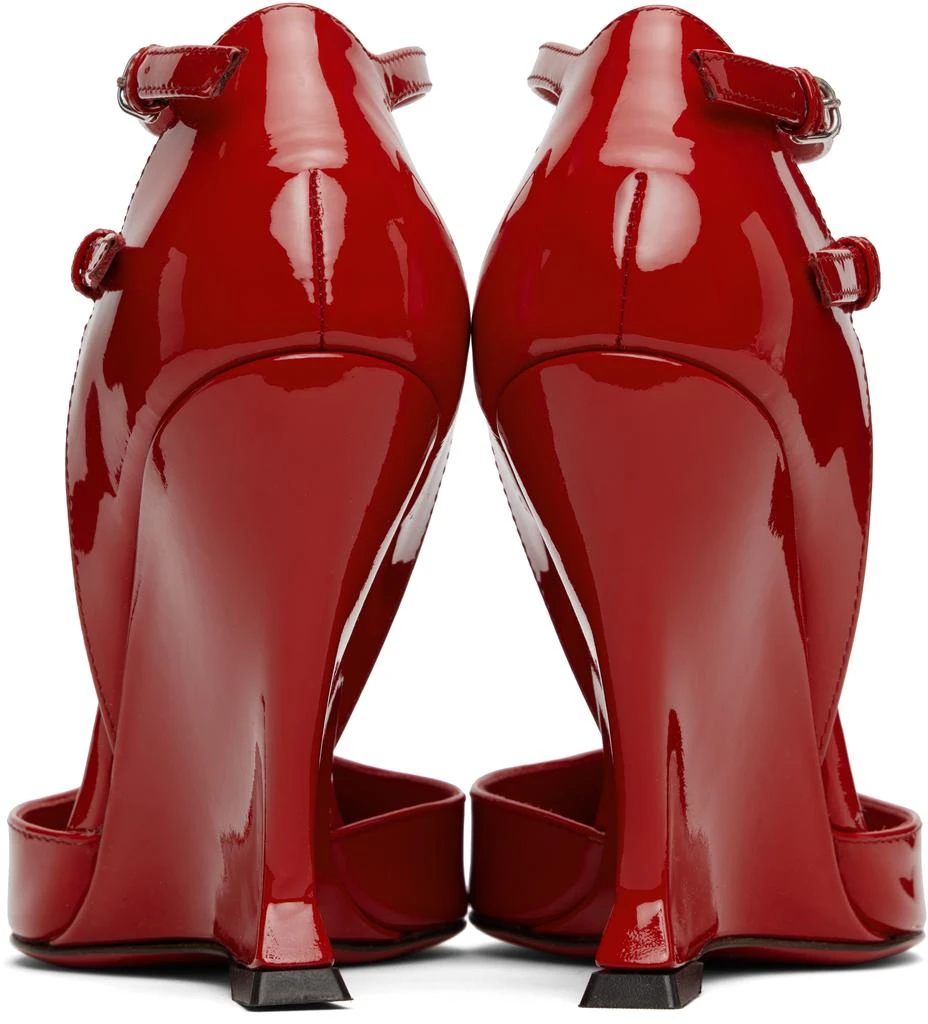 Salvatore Ferragamo Red Vidya Wedge Heels 2