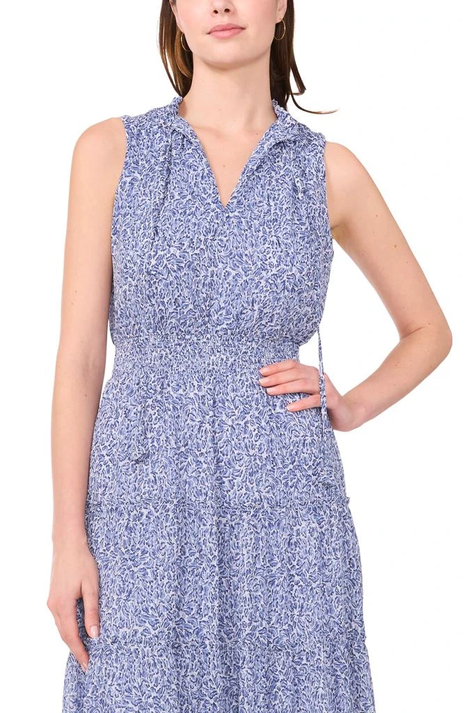 Halogen Tie Neck Sleeveless Tiered Maxi Dress 3