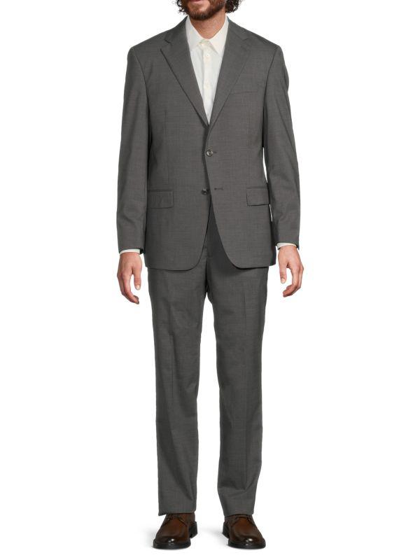 Hart Schaffner Marx ​Plain Wool Two-Button New York Fit Suit