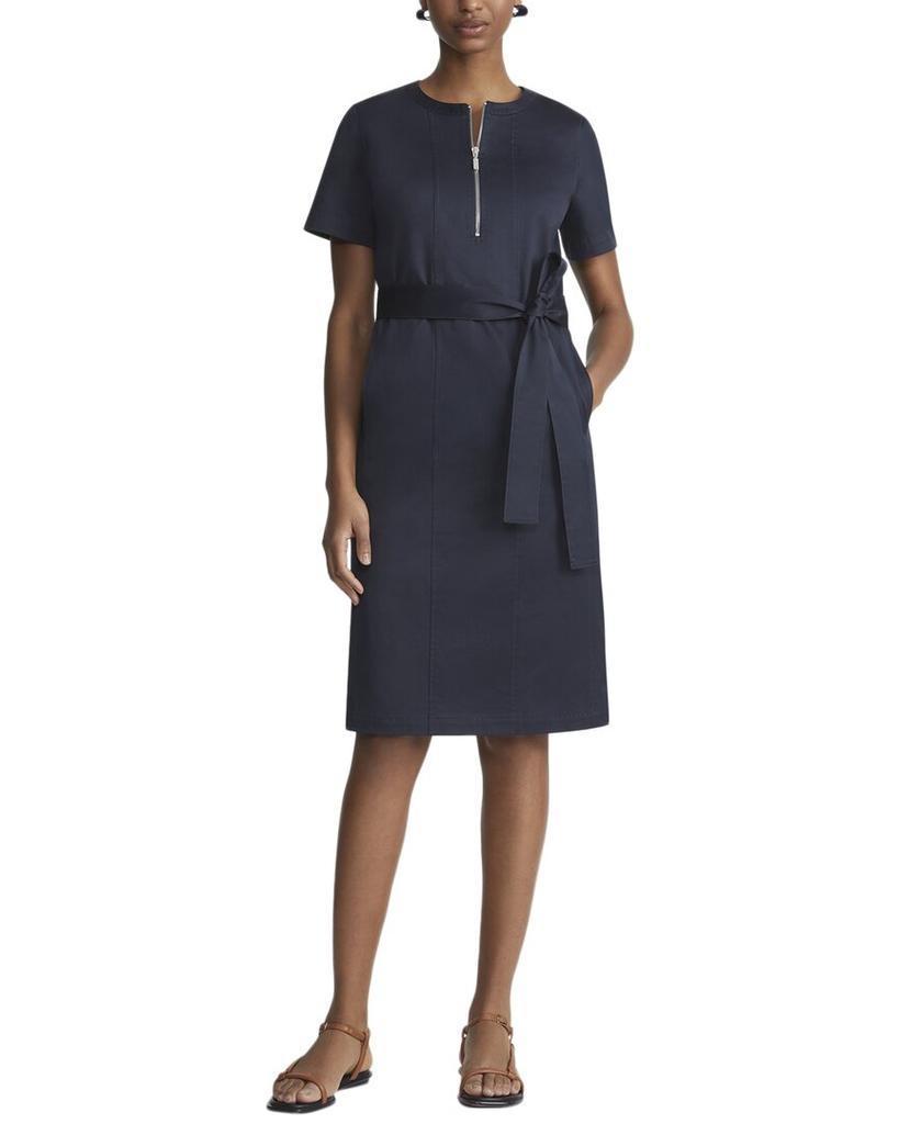 Lafayette 148 New York Belted Zip Front Dress