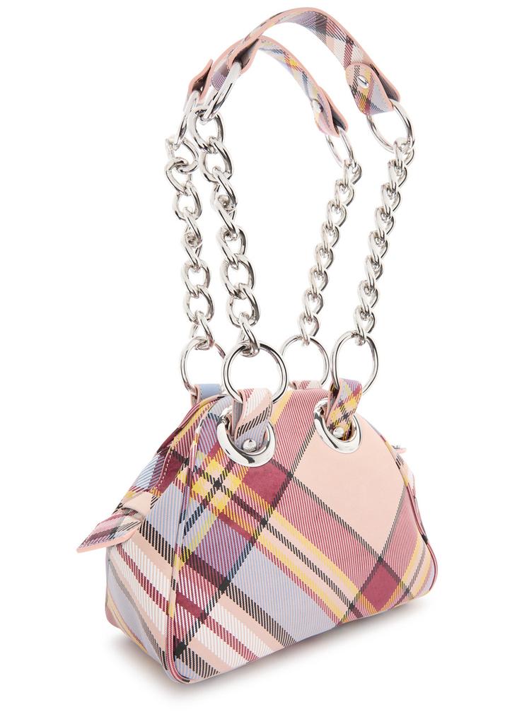 Vivienne Westwood Archive Orb checked nubuck shoulder bag