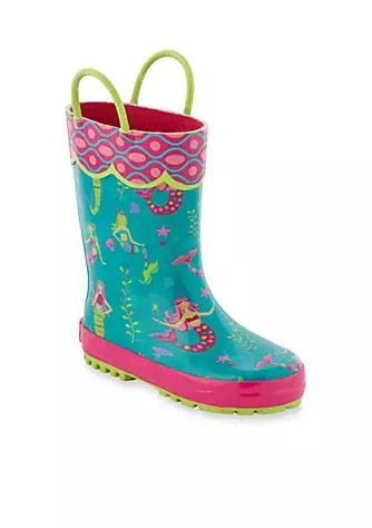 Stephen Joseph Joseph Allover Mermaid Print Rain Boot Girl Toddler   Youth 1