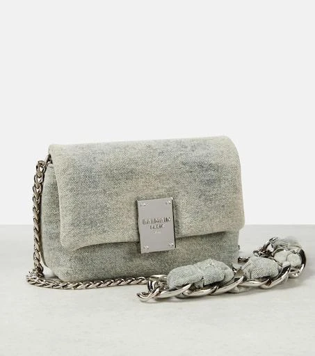Balmain 1945 Soft Mini denim shoulder bag 6