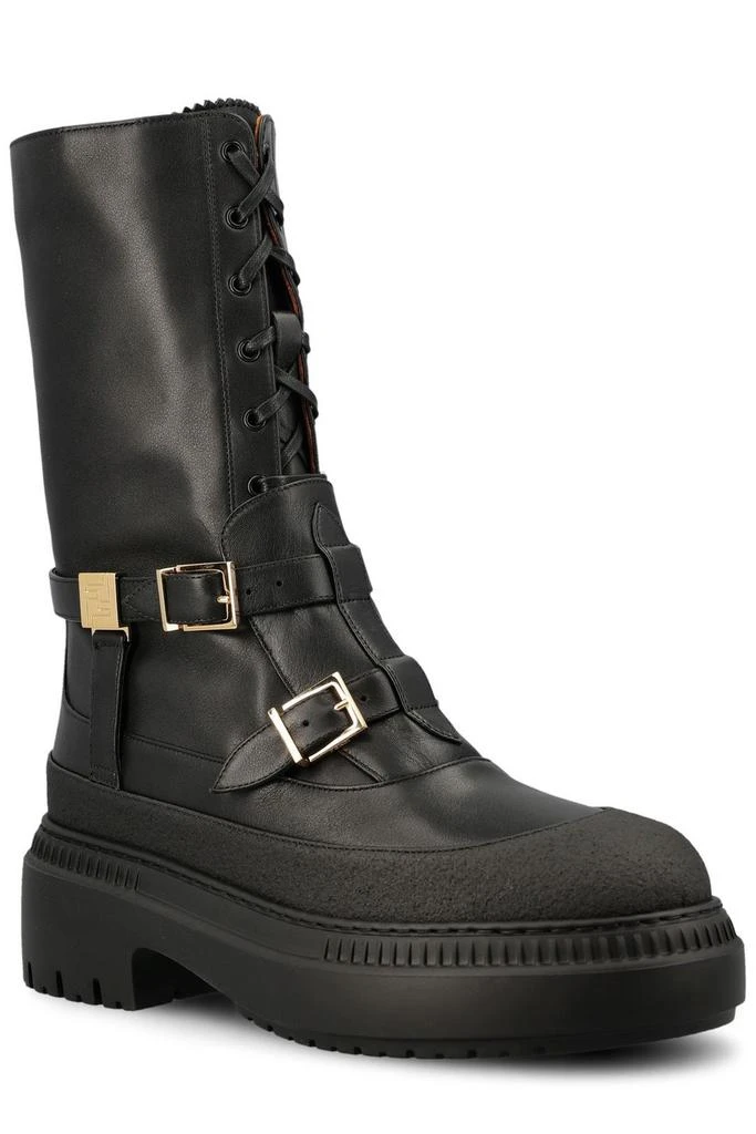 Fendi Fendi Delfina Lace-Up Biker Boots 2