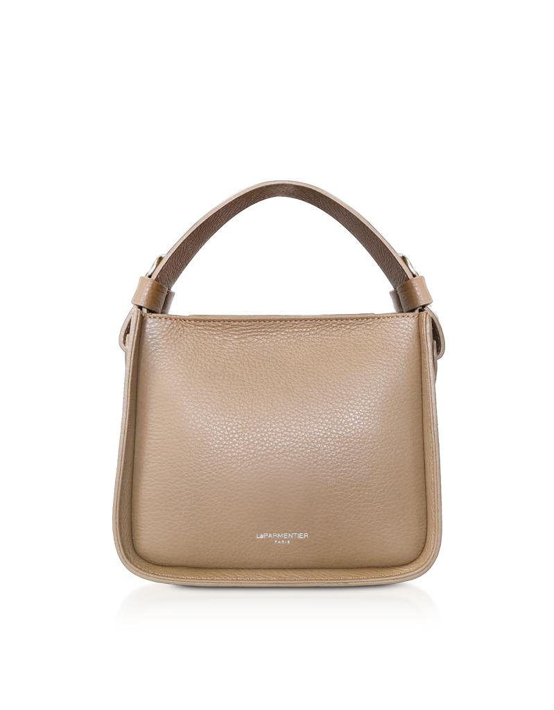 LePARMENTIER Paris Duplo Small Hammered Leather Top Handle bag