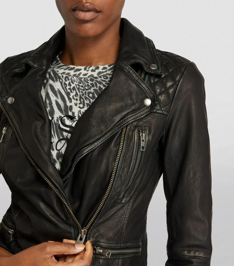 ALL SAINTS Leather Cargo Biker Jacket 6