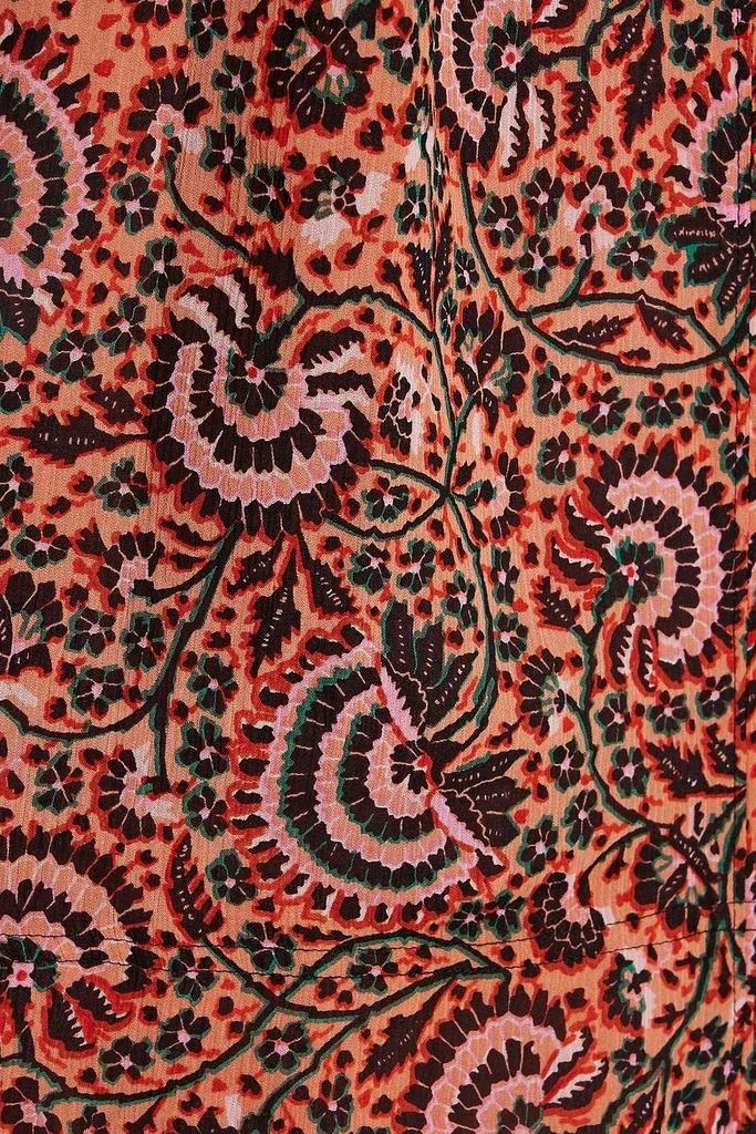 A.L.C. Bryce gathered printed silk-georgette blouse 4