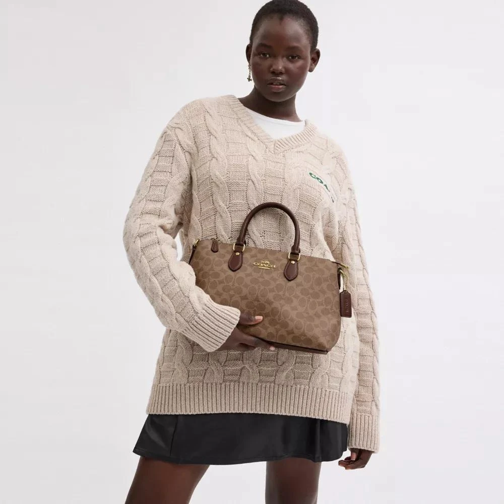 Coach Georgia Satchel Bag In Signature Canvas 3