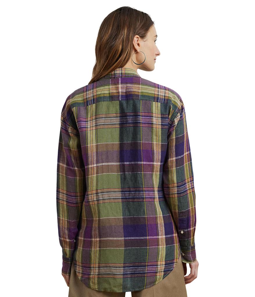 Ralph Lauren Relaxed Fit Plaid Linen Shirt