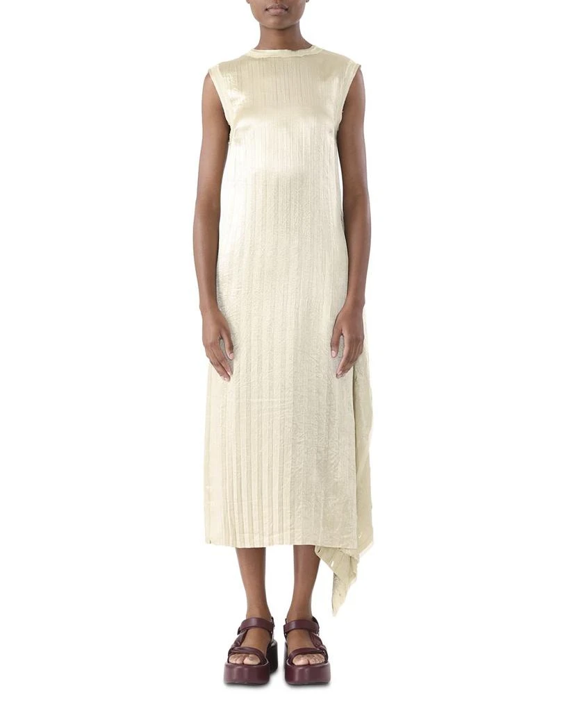 Jason Wu Crinkled Satin Open Pleat Dress 1