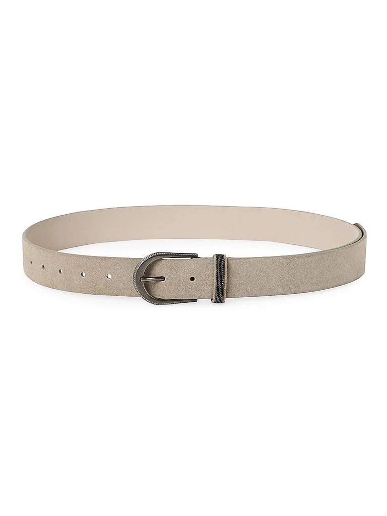 Brunello Cucinelli Suede Belt with Monili 3