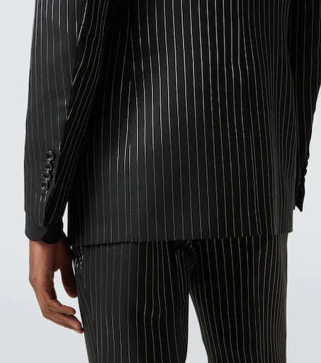 Tom Ford Striped wool and silk lamé blazer 6
