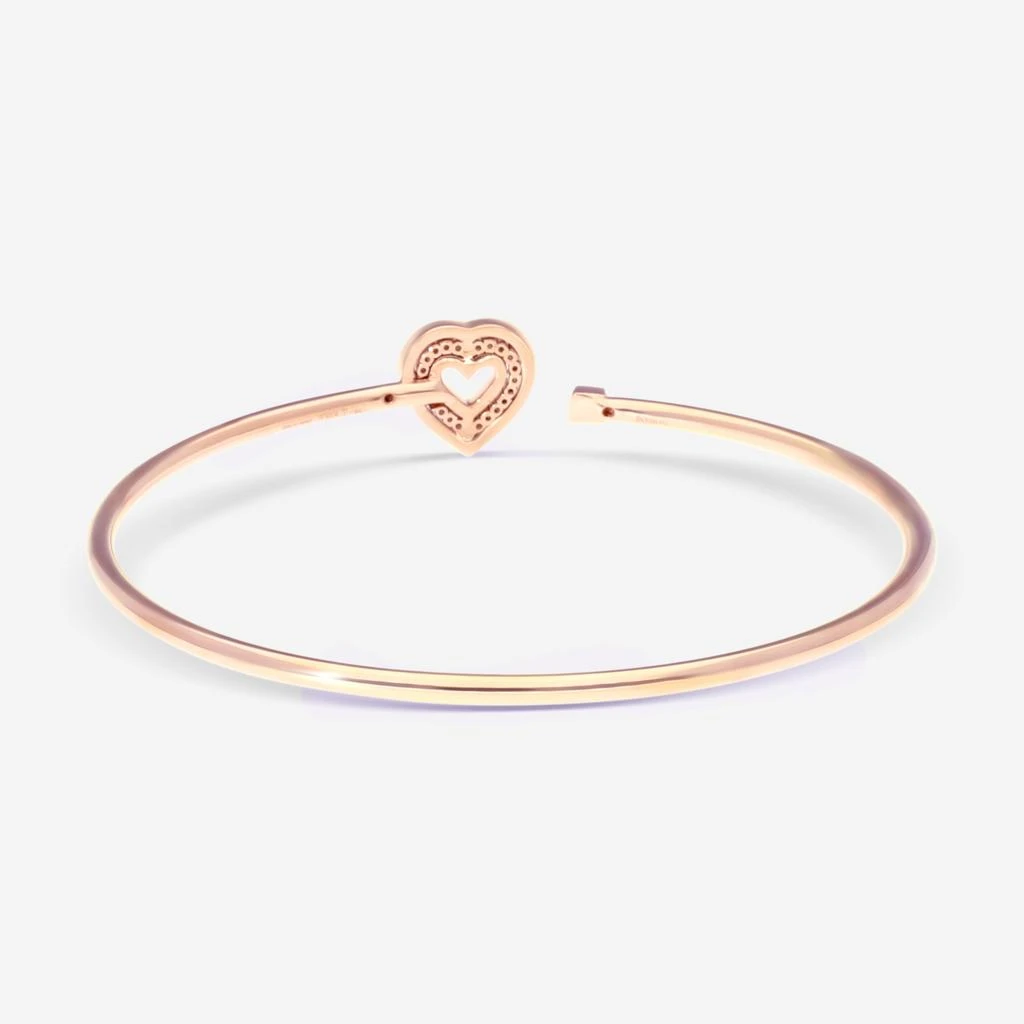 Damiani Damiani 18K Rose Gold Diamond Heart Bangle Bracelet 20083330-copy 3
